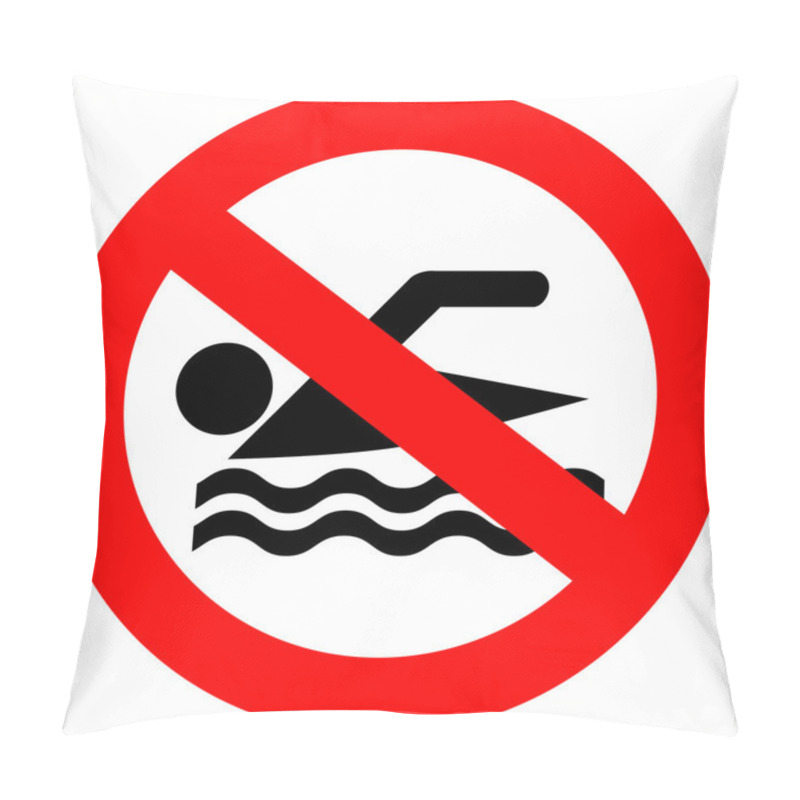 Personality  No Swimming Sign Pillow Covers