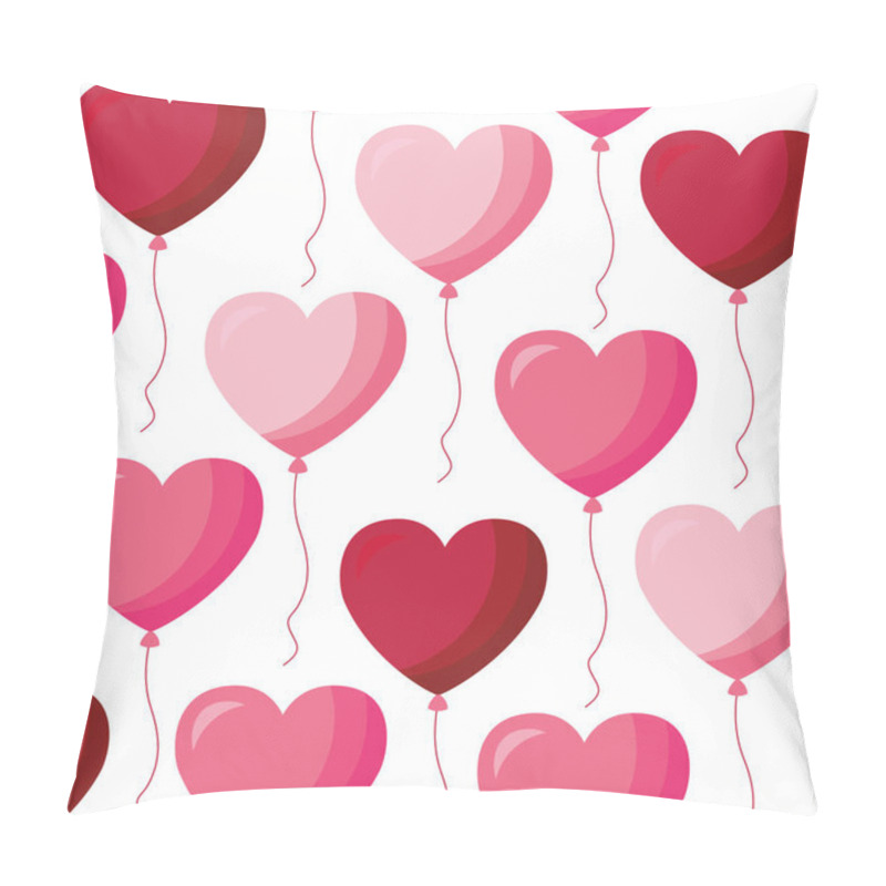 Personality  Love Represented By Hearts Balloons Vector Design Pillow Covers