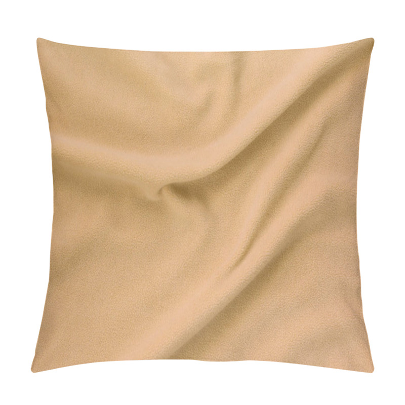 Personality  The Blanket Of Furry Orange Fleece Fabric. A Background Of Light Orange Soft Plush Fleece Material With A Lot Of Relief Folds Pillow Covers