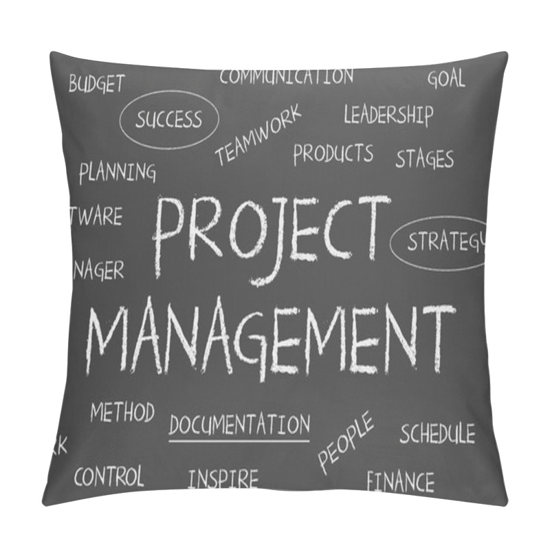 Personality  Project Management Word Cloud Pillow Covers