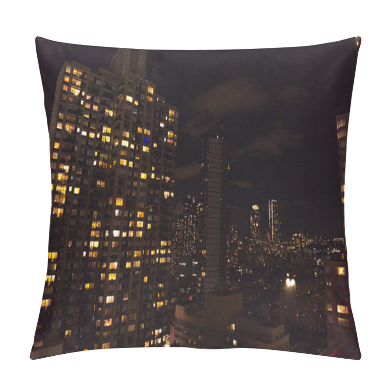 Personality  Urban Scene Of New York City At Night, Usa Pillow Covers