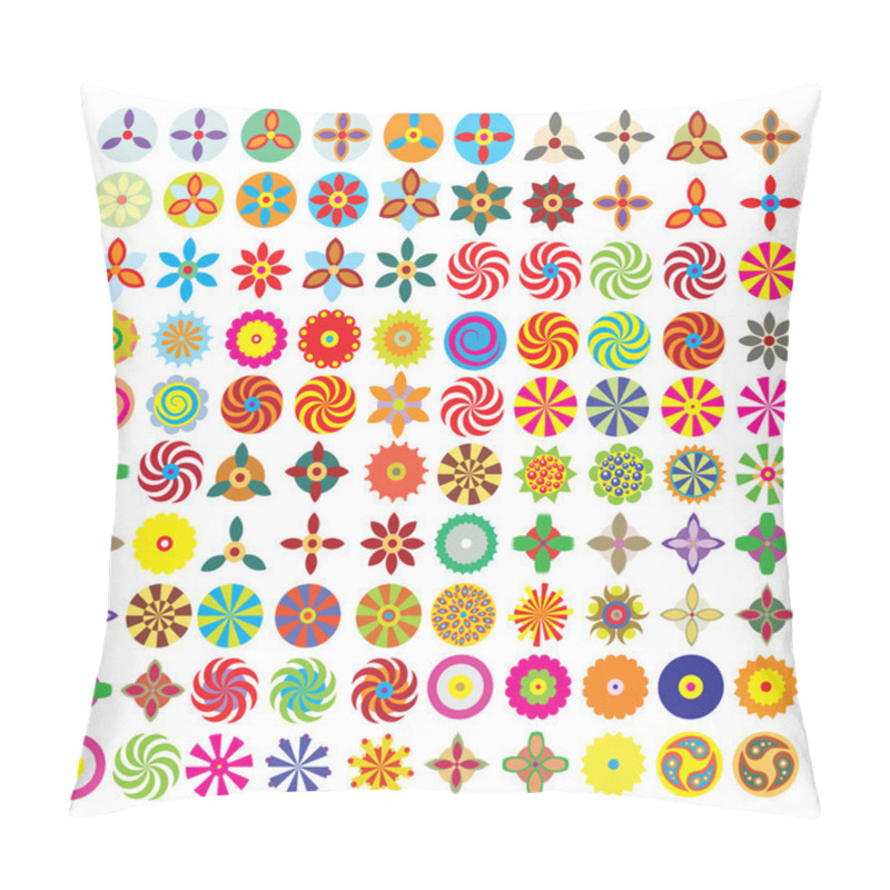 Personality  Flower Icon Set Pillow Covers