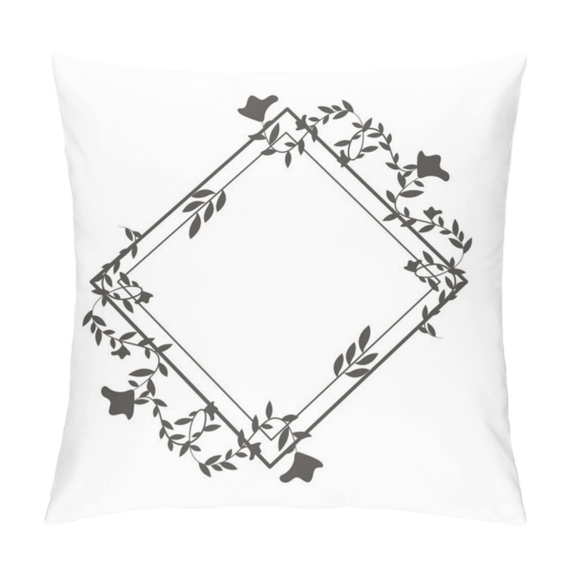 Personality  Floral Frame Rhombus Design Isolated Pillow Covers