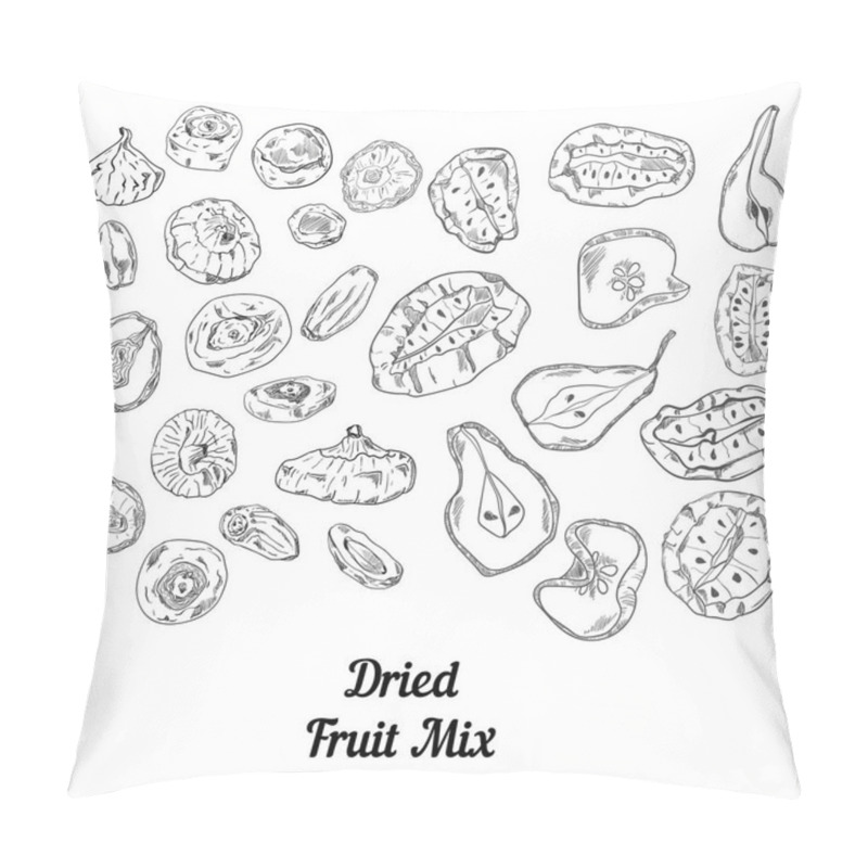 Personality  Set Of Dried Fruit Black And White Pillow Covers