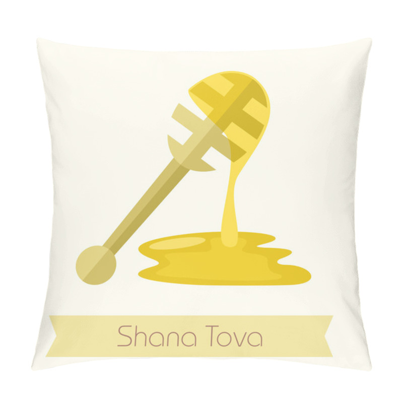 Personality  Honey Dipper. Rosh Hashanah Icon. Shana Tova Pillow Covers