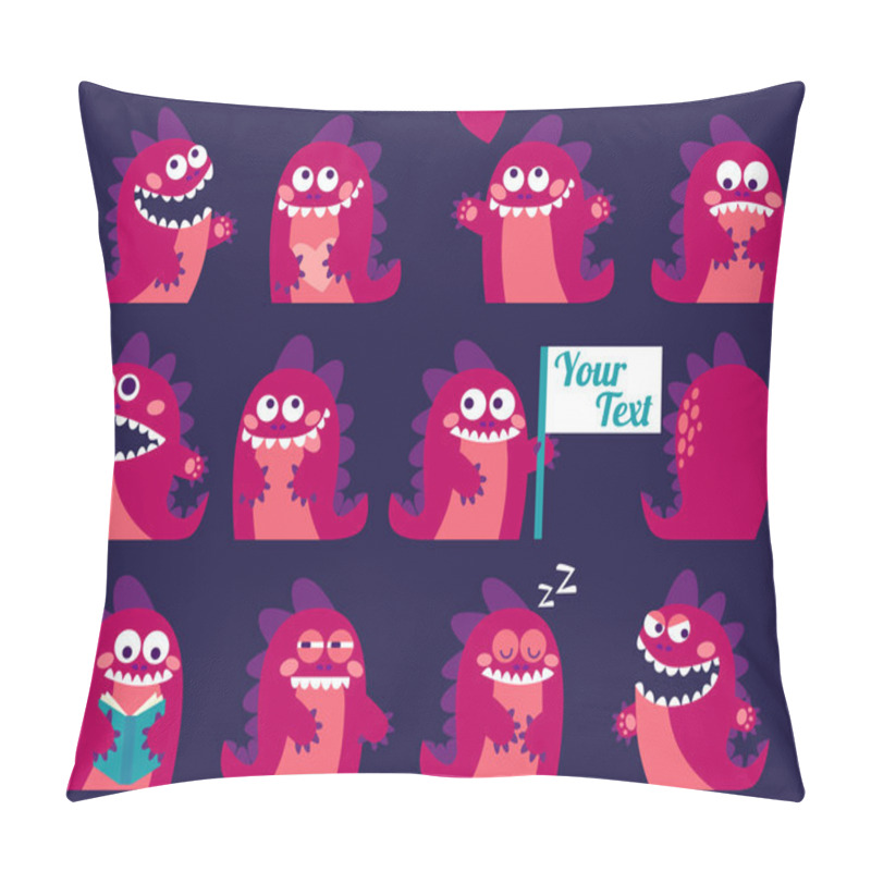 Personality  Set Of Cartoon Monsters Pillow Covers