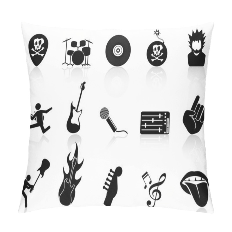 Personality  Rock And Roll Music Icons Pillow Covers