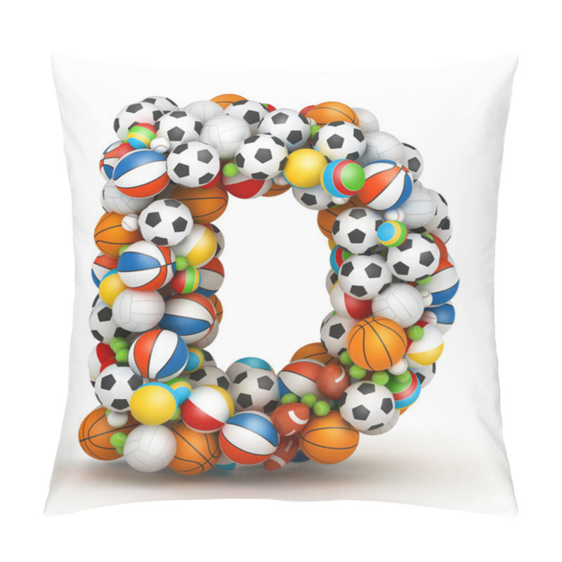 Personality  Letter D, Gaming Balls Alphabet Pillow Covers