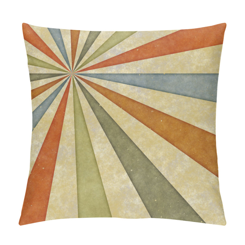 Personality  Sixties Style Grungy Sunburst Swirl Pillow Covers