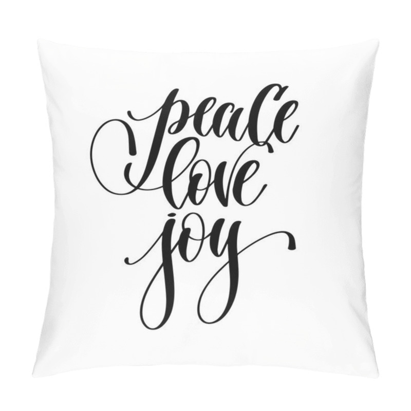 Personality  Peace Love Joy - Hand Lettering Inscription Text Pillow Covers