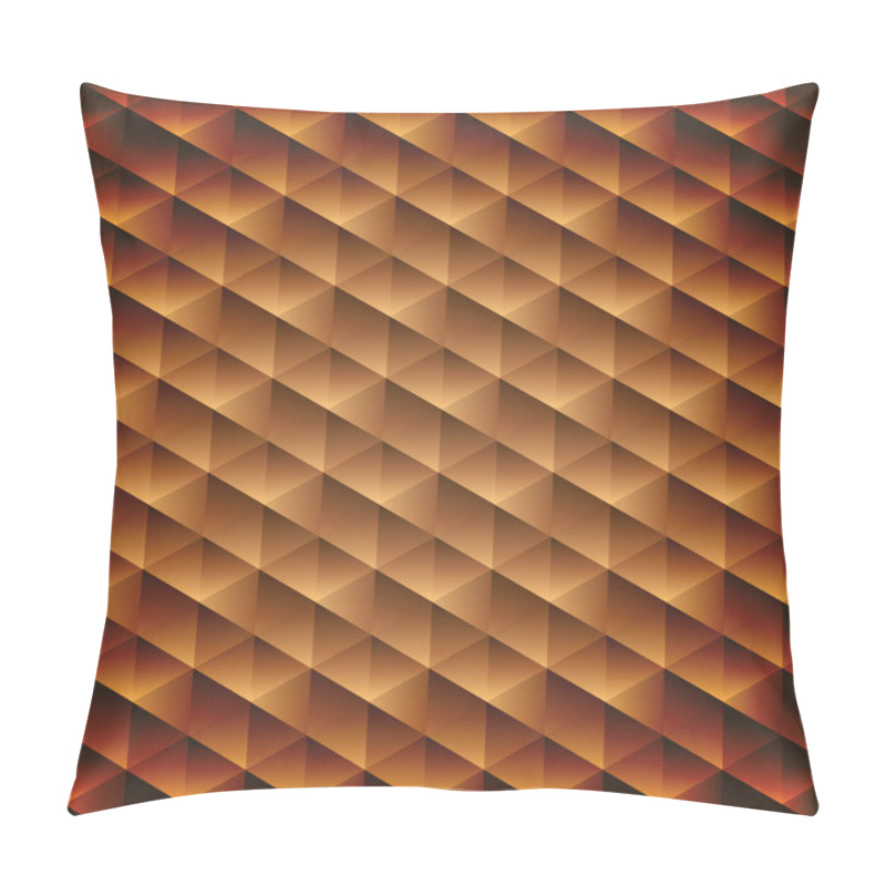 Personality  Gold Gradient Geometric Cubic Background Pillow Covers