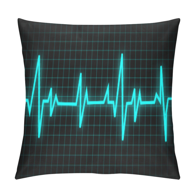 Personality  Collection Of Normal And Abnormal ECGs. Vector Of An Electrocardiogram, Ecg, Or Medical Icon. A Heartbeat Graph Pillow Covers