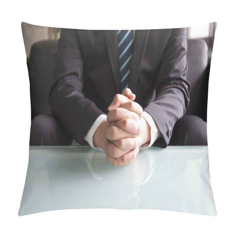 Personality  Holding Hand Of Businessman Pillow Covers