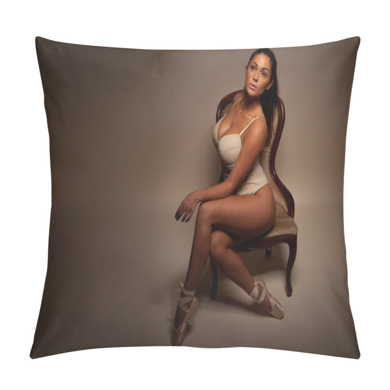 Personality  Dramatic Portrait Of Sexy Ballerina Pillow Covers