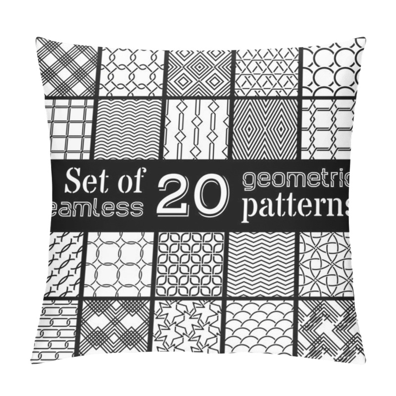 Personality  20 Geometric Seamless Patterns Set.  Pillow Covers