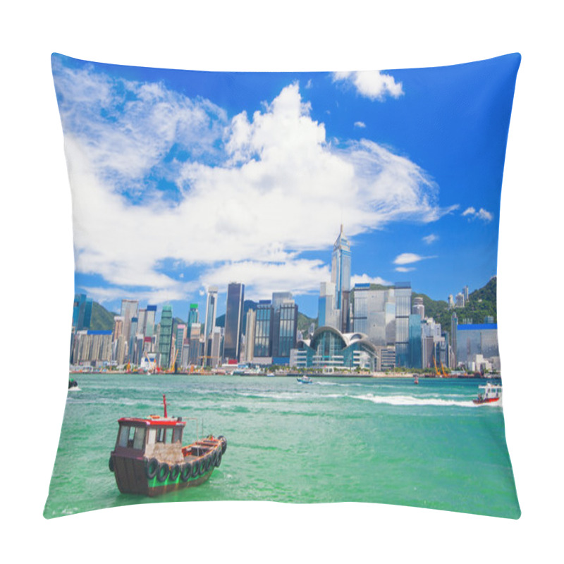 Personality  Hong Kong Harbour At Day Pillow Covers