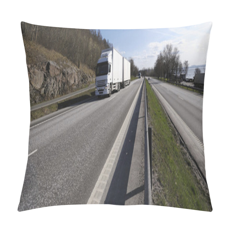 Personality  Truck And Highway Panoramic Pillow Covers