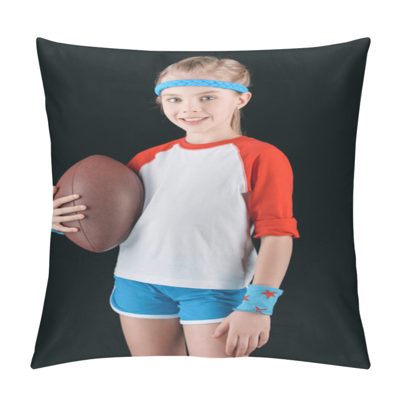 Personality  Girl With Rugby Ball Pillow Covers