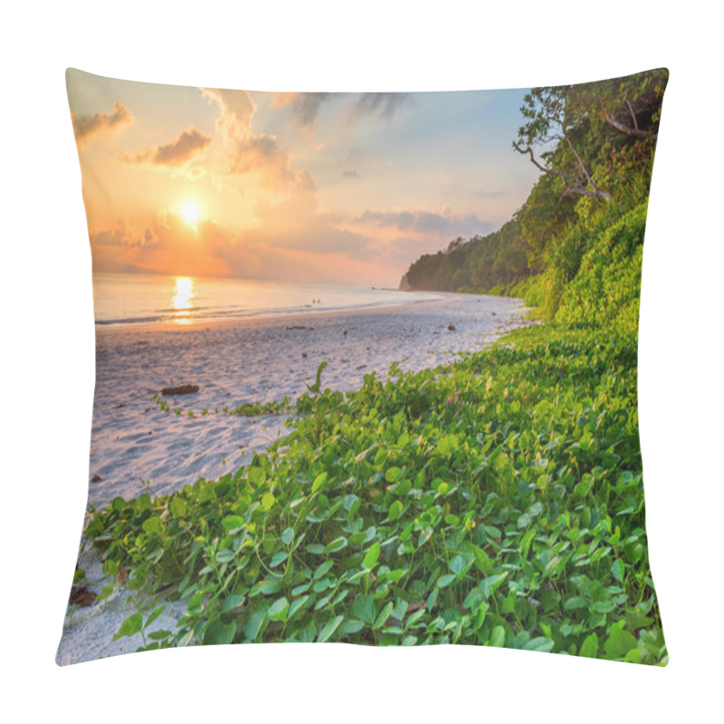 Personality  Sunset At Radhanagar Beach Pillow Covers