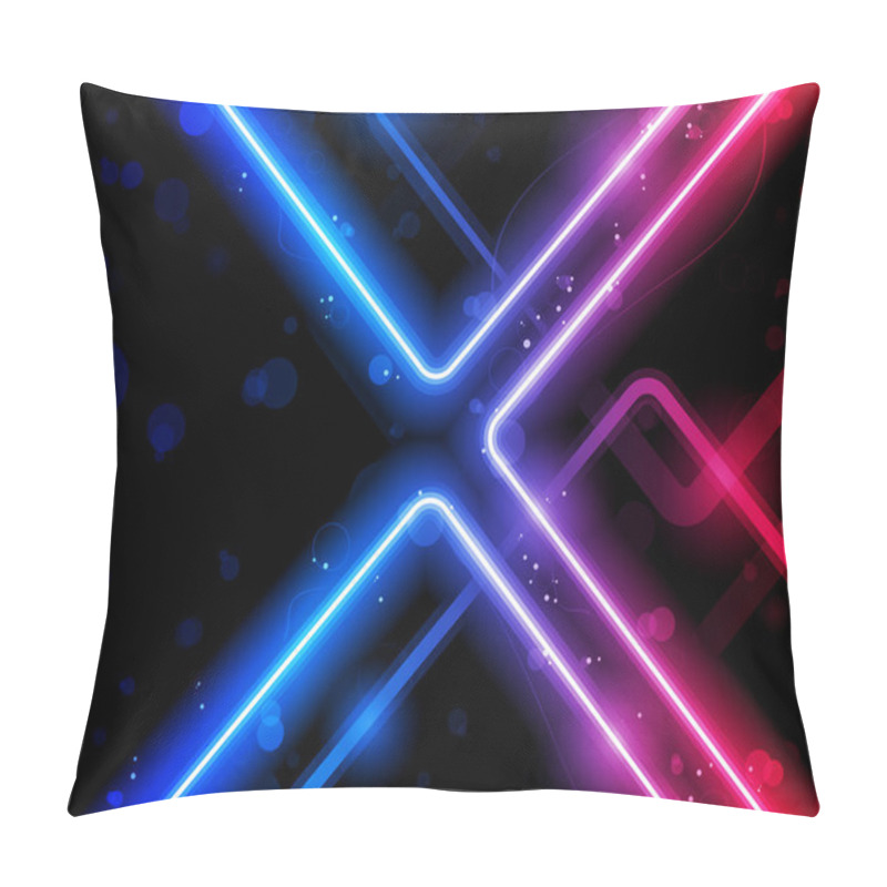 Personality  Rainbow Lines Background Neon Laser Pillow Covers