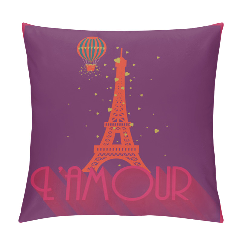 Personality  Hot Air Balloon And Paris Eiffel Tower Pillow Covers