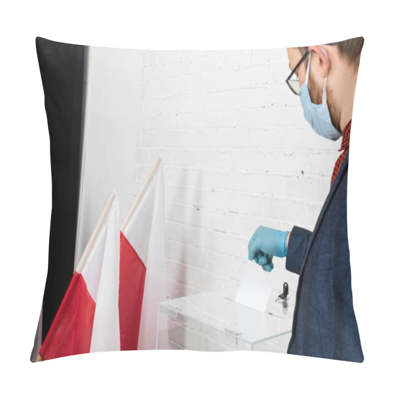 Personality  Ballot Box. The Voter Casts His Vote. Election Of The President Of Poland. Special Vote. Pillow Covers