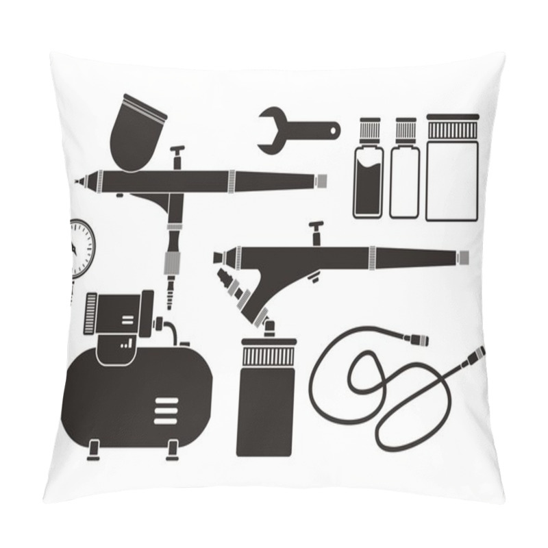 Personality  Airbrush Equipment - Pictogram Pillow Covers