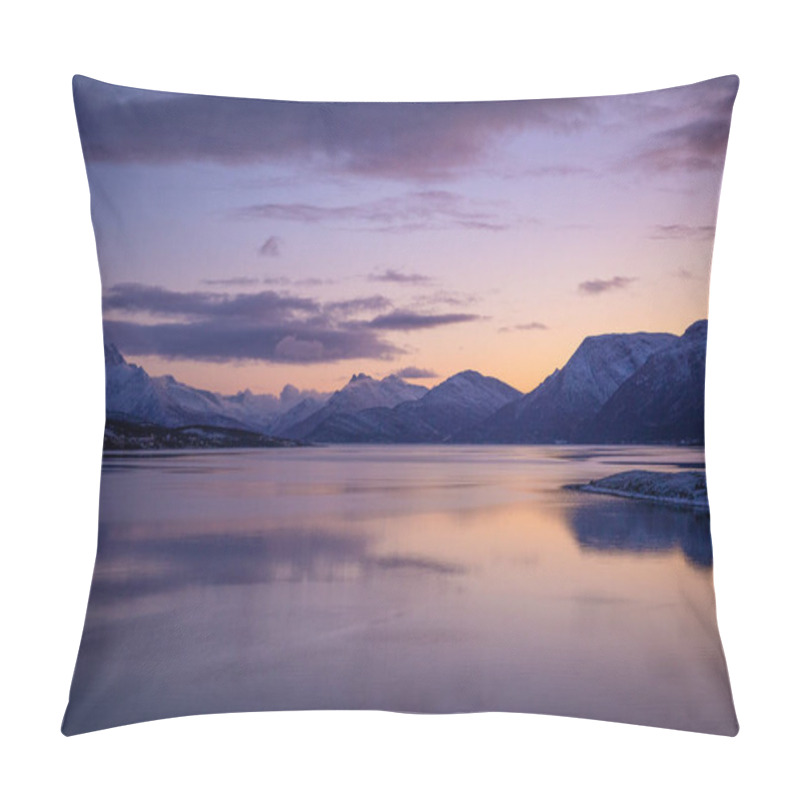 Personality  Sunset Over The Lakselvbukt In North Norway Pillow Covers