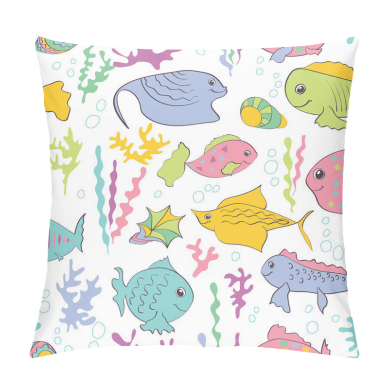 Personality  Cartoon Sea Fish Pillow Covers