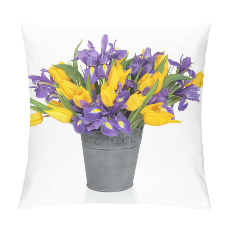 Personality  Iris And Tulip Flowers Pillow Covers