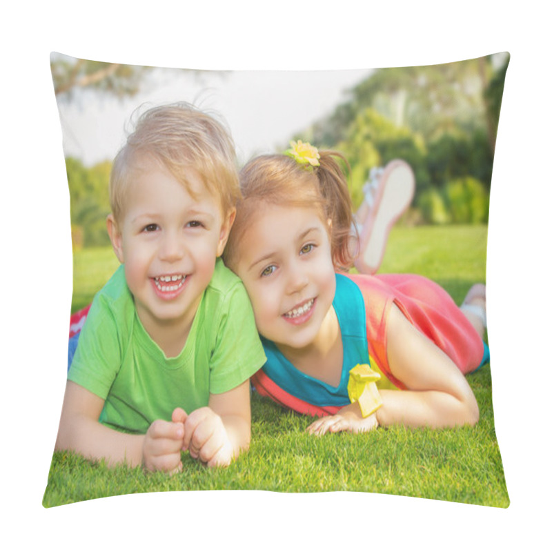 Personality  Brother And Sister In The Park Pillow Covers