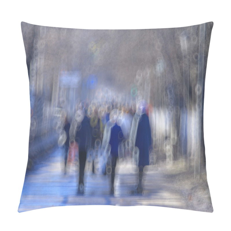 Personality  Defocusing  People Crowd Pillow Covers