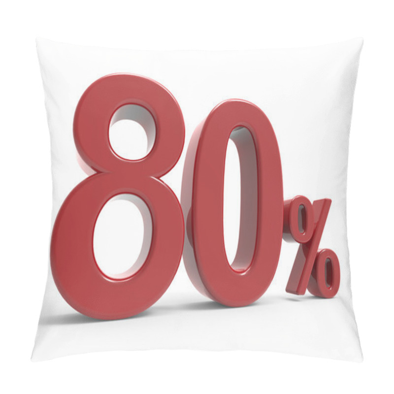 Personality  3d Rendering Of A 80% Symbol Pillow Covers