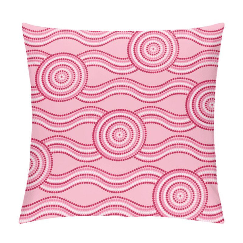 Personality  Abstract Aboriginal Dot Painting In Vector Format. Pillow Covers