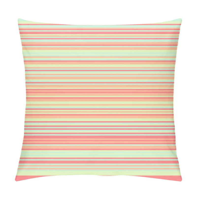 Personality  Geometric Stripes Seamless Vector Pattern With Horizontal Lines In Varied Colours, Creating An Abstract Background. Ideal For Textile Design, Wallpaper, Graphic Print. Pillow Covers