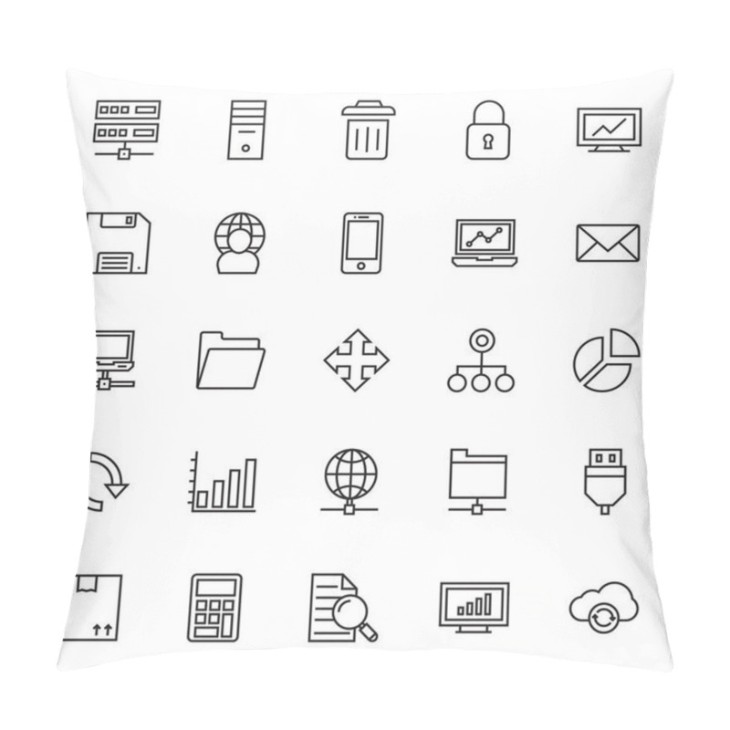 Personality  Data Storage Vector Icons 1 Pillow Covers