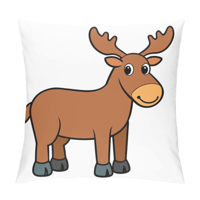 Personality  Ungulates Flat Vector Illustration Style On White Background Pillow Covers