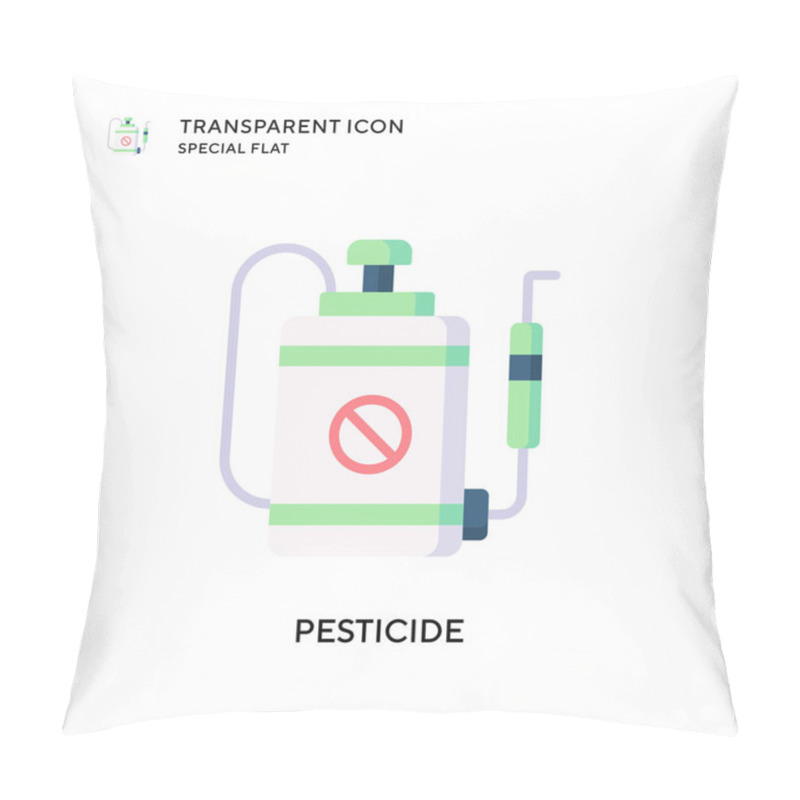 Personality  Pesticide Vector Icon. Flat Style Illustration. EPS 10 Vector. Pillow Covers