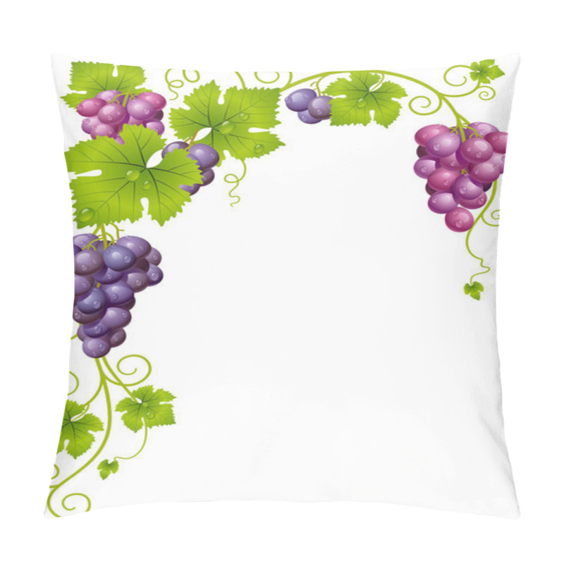 Personality  Vector Grape Frame 3 Pillow Covers