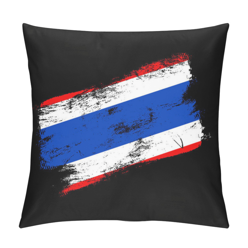 Personality  Thailand Flag Grunge Brush Background. Old Brush Flag Vector Illustration. Abstract Concept Of National Background. Pillow Covers