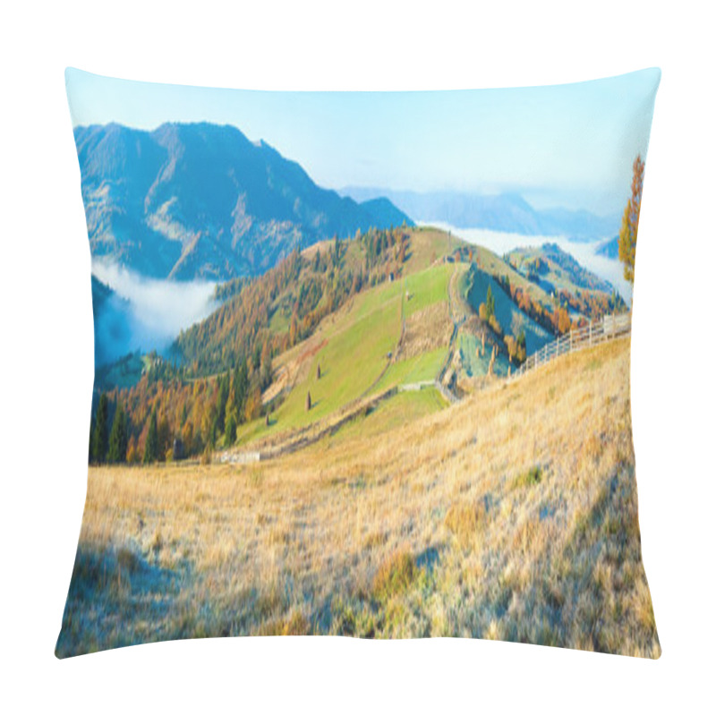 Personality  Autumn Misty Morning Mountain Panorama Pillow Covers