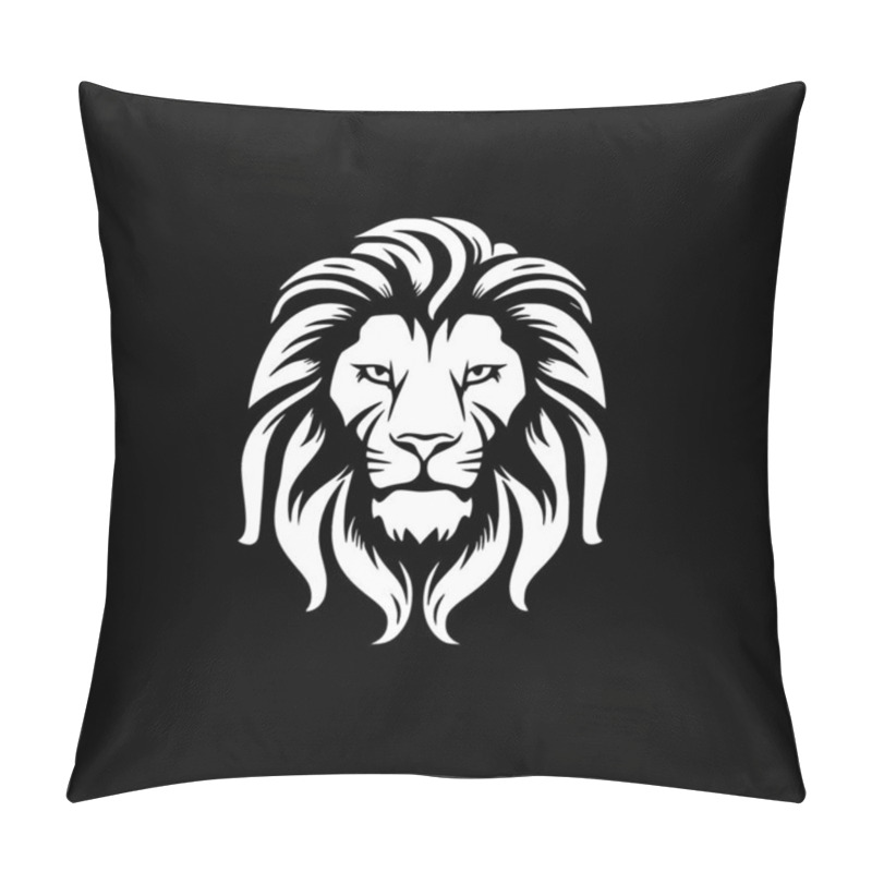 Personality  Lion - Minimalist And Flat Logo - Vector Illustration Pillow Covers