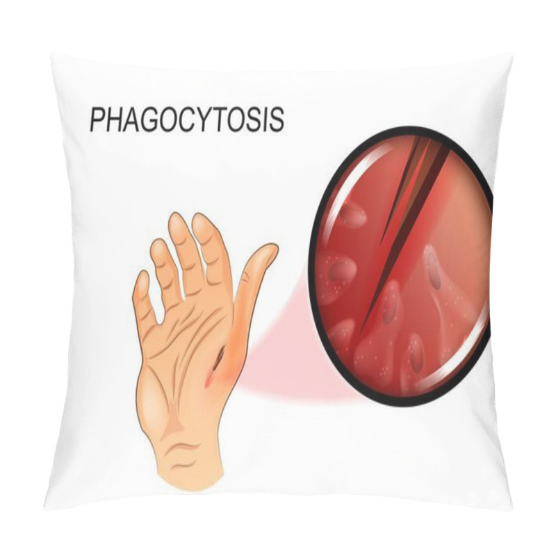 Personality  Pain In The Hand. Phagocytosis Pillow Covers