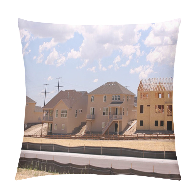 Personality  New Construction Of Suburban Neighborhood. Pillow Covers