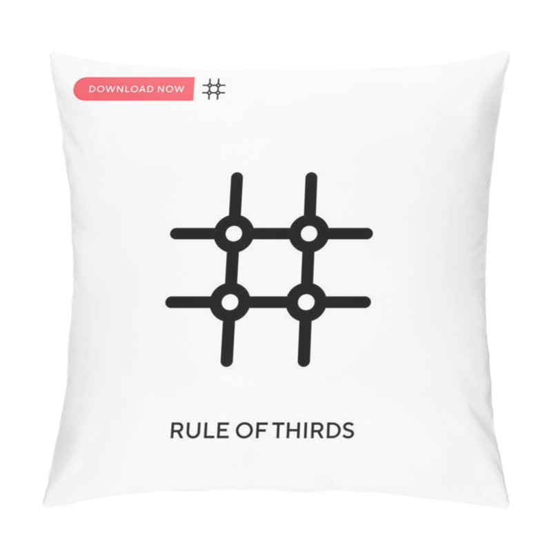 Personality  Rule Of Thirds Simple Vector Icon. Modern, Simple Flat Vector Illustration For Web Site Or Mobile App Pillow Covers