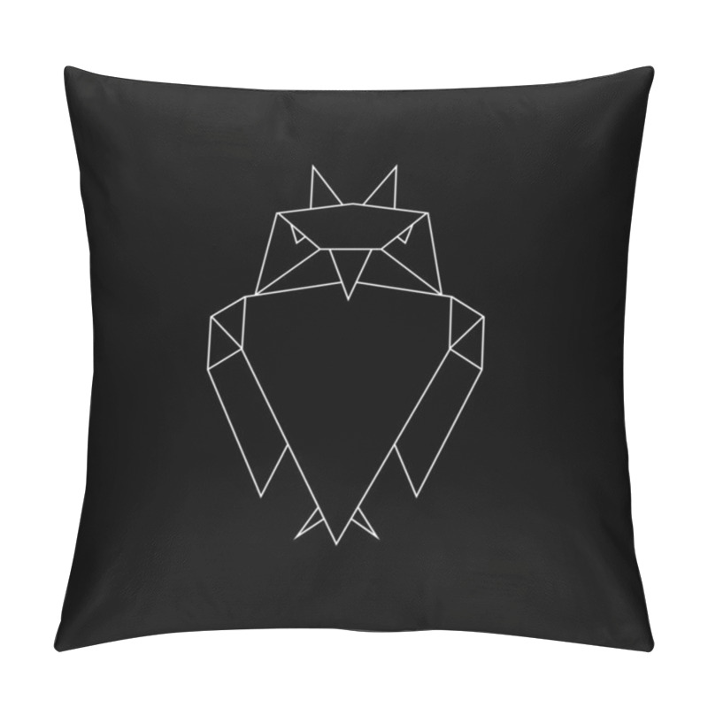 Personality  Owl Polygonal Lines, Can Use For Logo, Pictogram, Bird Figure, Website, Apps, Or Graphic Design Element. Vector Illustration Pillow Covers