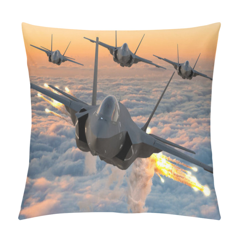 Personality  Modern Fifth-generation Combat Aircraft Pillow Covers