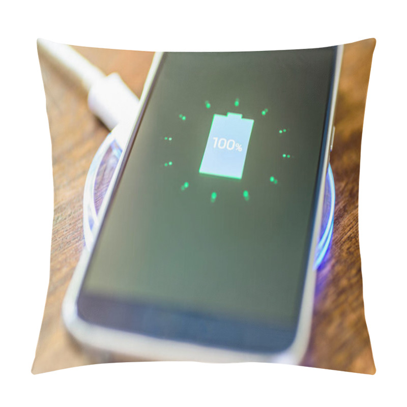 Personality  Smartphone Charging On A Charging Pad. Wireless Charging Pillow Covers