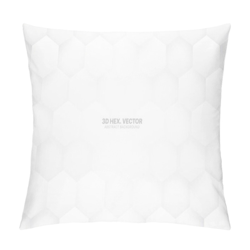 Personality  3D Vector White Hexagons Abstract Background Pillow Covers