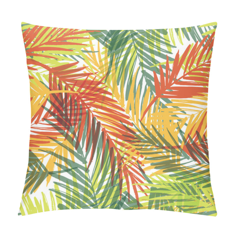 Personality  Seamless Exotic Pattern With Palm Leaves . Pillow Covers